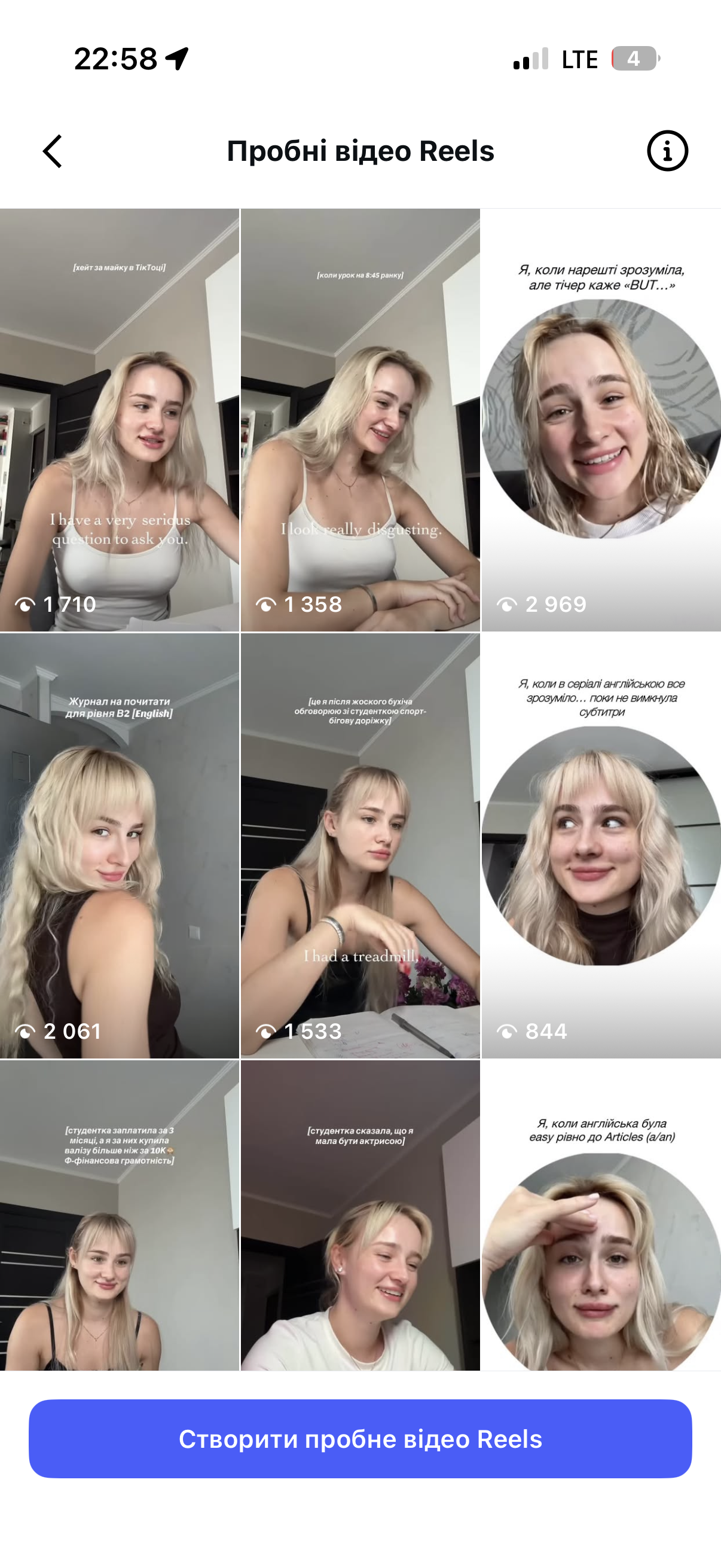 Контент акаунту